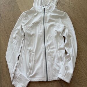 lululemon athletica White Hooded Zip-Up Jacket